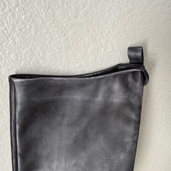 Free People Black Leather Tall Brooks Boots - Picture 7 of 8